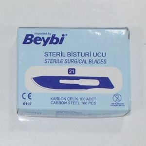 Beybi Steril Bistüri Ucu (No:21) 100 Adet x 50 Kutu - 1 Koli