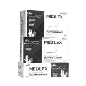 Reflex Medilex Siyah Pudrasız TPE Eldiven (Medium) 100'lü x 20 Kutu - 1 Koli