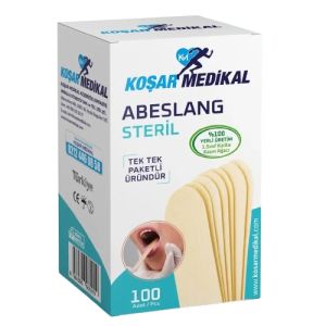 KOŞAR MEDİKAL Abeslang & Tahta Dil Basacağı & Spatula 100'lü x 50 Kutu / Koli