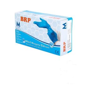 BRP Mavi Pudrasız Nitril Muayene (Medium) Eldiveni 100'lü x 20 Pk - Koli