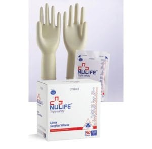 NULIFE Steril Cerrahi Eldiven (No:8) Pudralı Lateks 50'li x 10 Paket - Koli