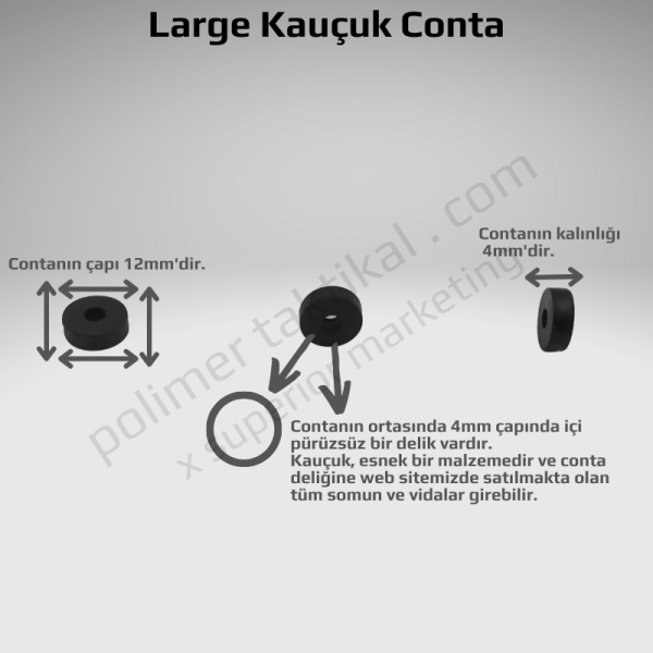 Large Kauçuk Conta (20'li Paket)