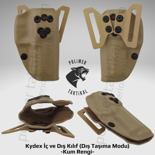 Glock 17 Kydex Tabanca Kılıfı İç Ve Dış Taşıma