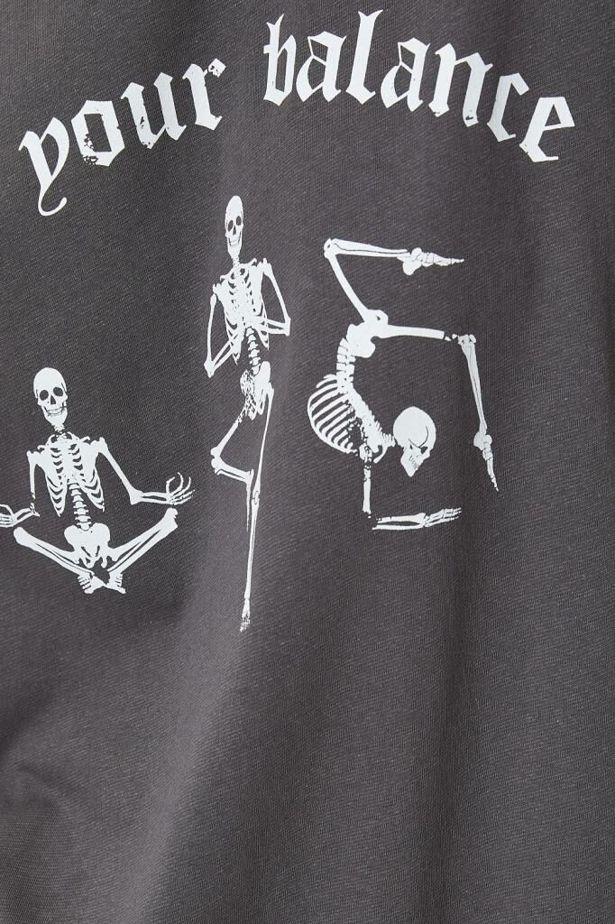 Koton Gotik Temalı Baskılı Tişört Kısa Kollu Bisiklet Yaka Pamuklu