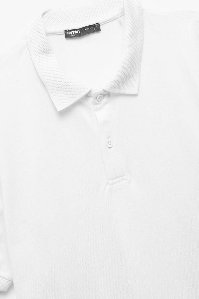 Koton Slim Fit Kısa Kollu Pike Kumaş Pamuklu Polo Yaka Tişört