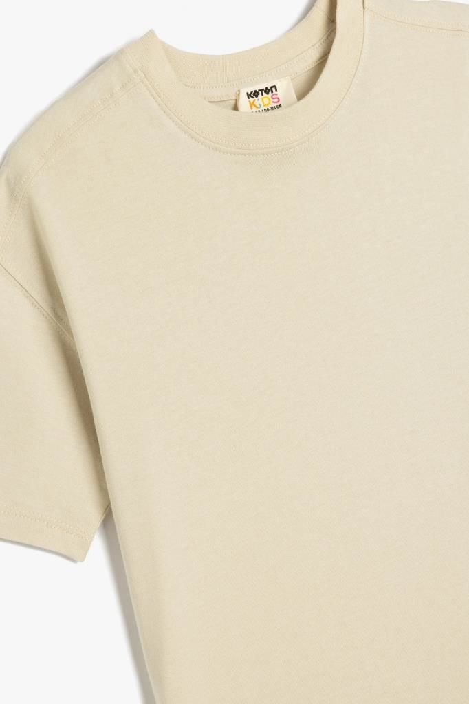 Koton Erkek Çocuk Basic Oversize Tişört Kısa Kollu Bisiklet Yaka Pamuklu