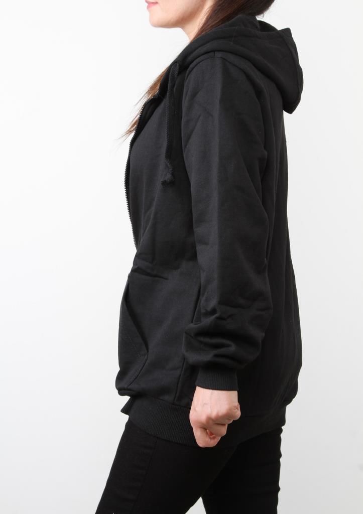 Hipatu 2 İp Şardonlu Fermuarlı Kapşonlu Oversize Sweatshırt Ceket