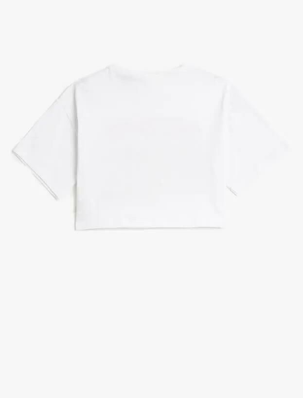 Koton Kız Çocuk Lola Bunny Tişört Lisanslı Crop Oversize Kısa Kollu Pamuklu