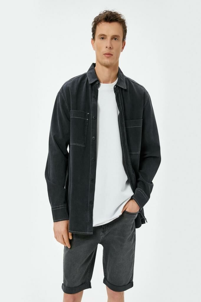 Koton Kot Şort Slim Fit 5 Cepli Düğmeli