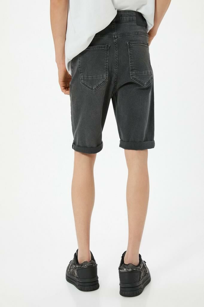 Koton Kot Şort Slim Fit 5 Cepli Düğmeli