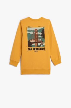 Koton Erkek Çocuk Sweatshirt Uzun Kollu Bisiklet Yaka San Francisco Baskı Detaylı