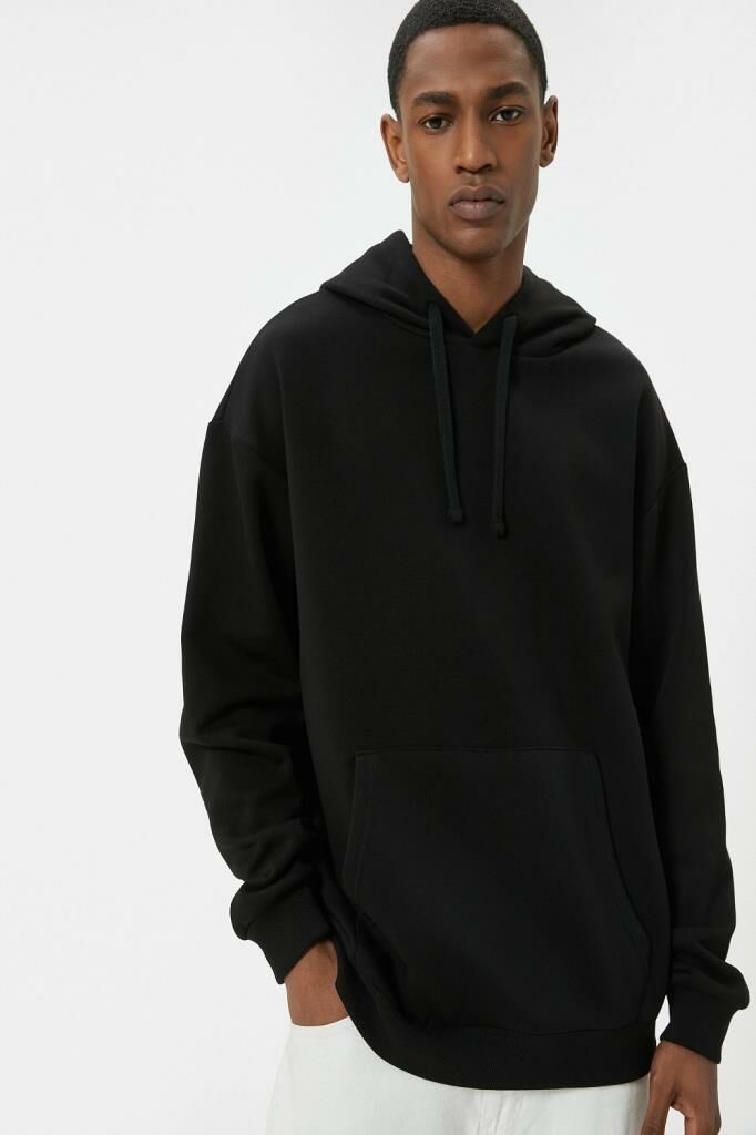 Koton Oversize Sweatshirt Kapşonlu Uzun Kollu Kanguru Cep Detaylı