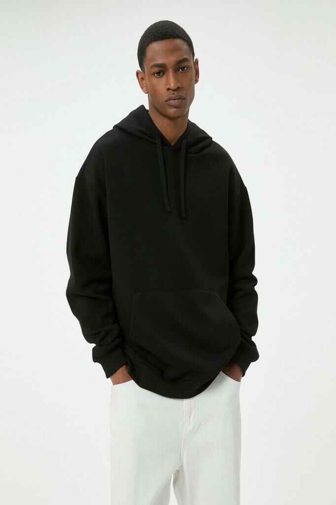 Koton Oversize Sweatshirt Kapşonlu Uzun Kollu Kanguru Cep Detaylı