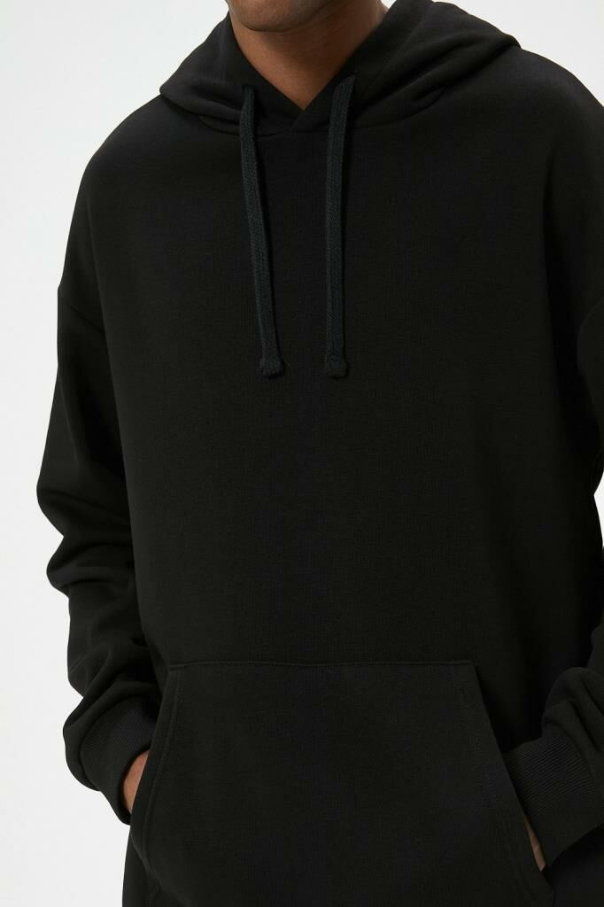 Koton Oversize Sweatshirt Kapşonlu Uzun Kollu Kanguru Cep Detaylı