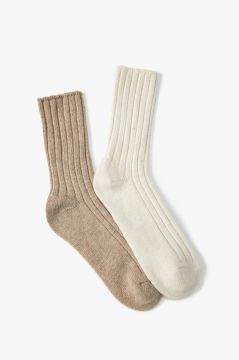 Koton Kadın 2'li Soket Çorap Seti Yün Karışımlı Dokulu Çok Renkli