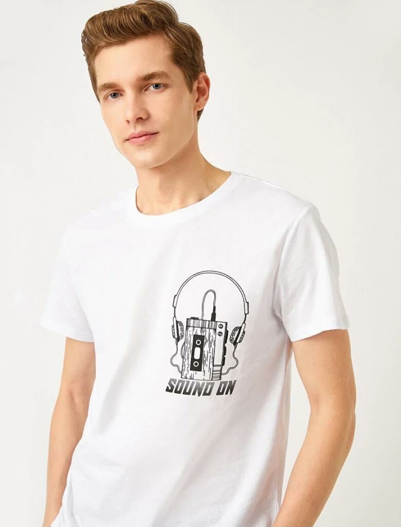 Koton Erkek Slim Fit Baskılı Tişört
