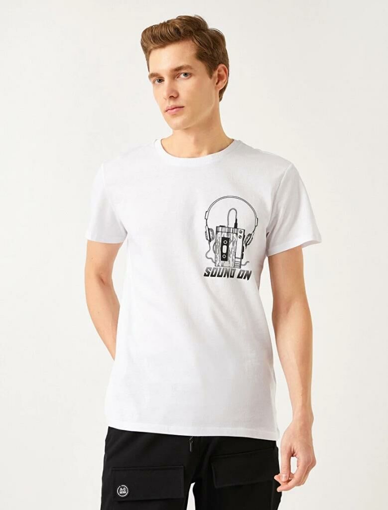 Koton Erkek Slim Fit Baskılı Tişört
