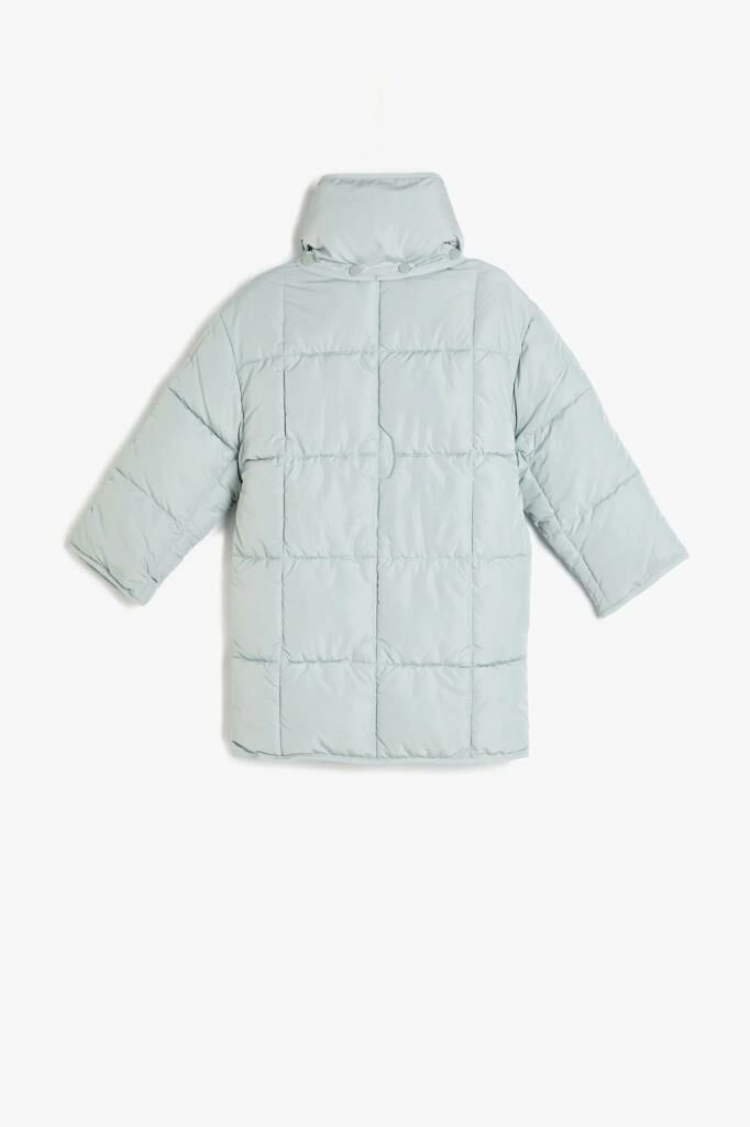 Koton Kız Çocuk Oversize Şişme Mont Çıtçıt Dik Yaka Detaylı Kapitone