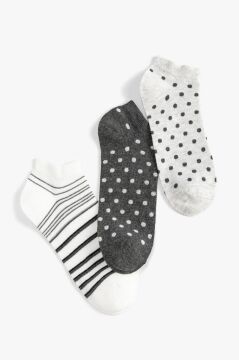 Koton Kadın Puantiyeli 3'lü Patik Çorap Seti Çok Renkli