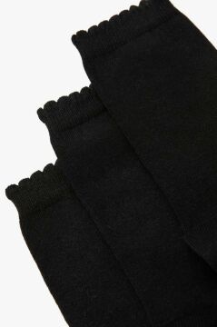 Koton Kadın 3'lü Soket Çorap Seti Fırfır Detaylı Çok Renkli