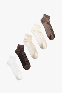 Koton Kadın 5'li Patik Çorap Seti Dokulu Çok Renkli