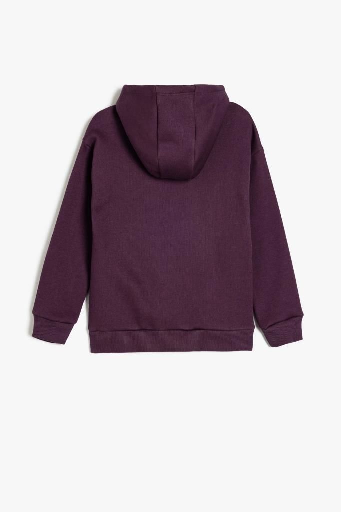 Koton Erkek Çocuk Oversize Kapşonlu Sweatshirt Baskı Detaylı Uzun Kollu