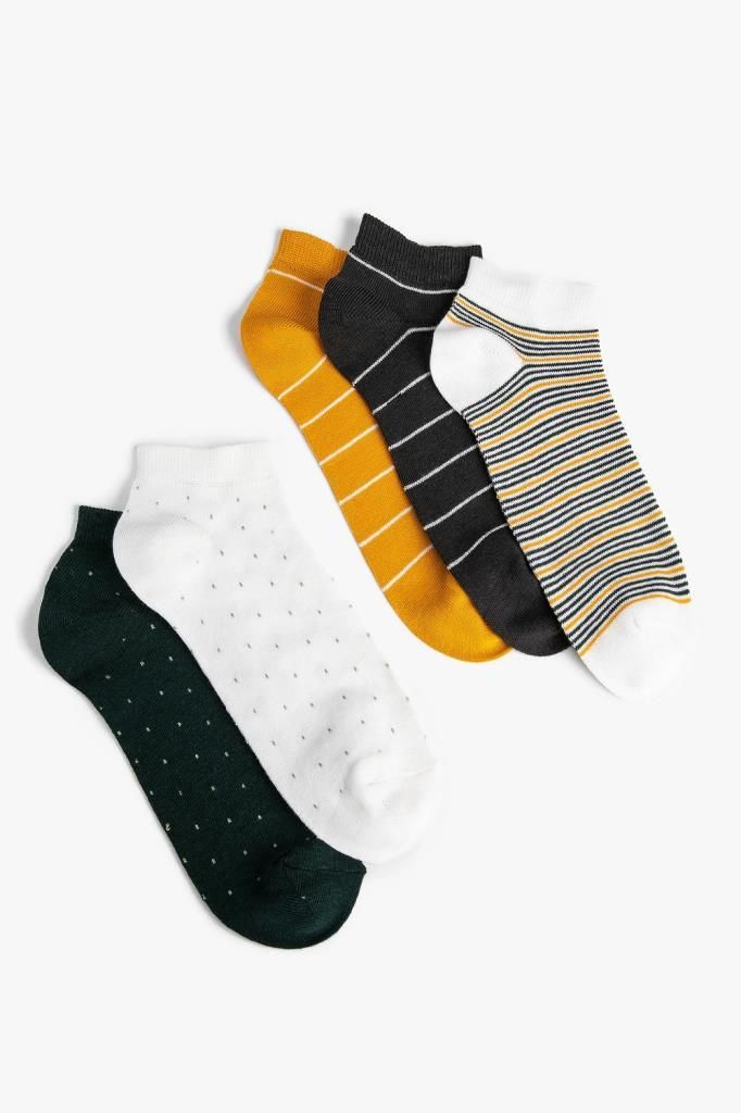 Koton Kadın Puantiyeli 5'li Patik Çorap Seti Çok Renkli