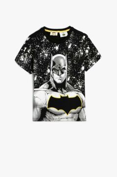 Koton Erkek Çocuk Batman Tişört Lisanslı Kısa Kollu Bisiklet Yaka Pamuklu