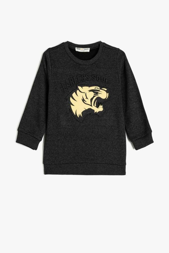 Koton Erkek Çocuk Sweatshirt Uzun Kollu Kaplan Baskılı