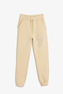 Koton Erkek Çocuk Basic Jogger Eşofman Altı Beli Bağlamalı Cep Detaylı Şardonlu