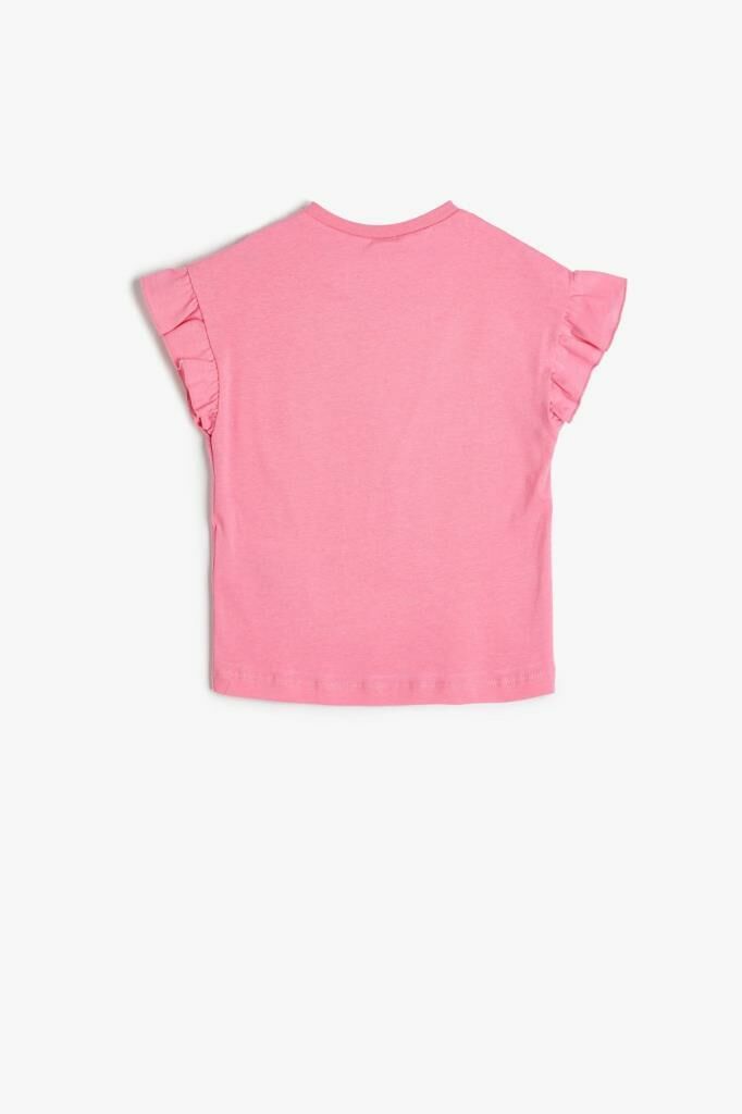 Koton Kız Bebek Basic Fırfırlı Tişört Kolsuz Pamuklu