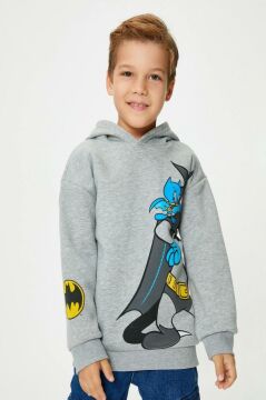 Koton Erkek Çocuk Disney Batman Sweatshirt Lisanslı Uzun Kollu Şardonlu