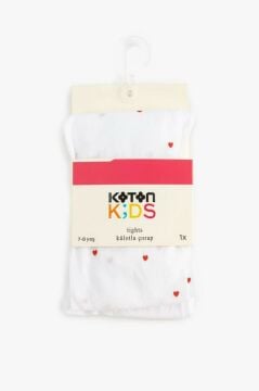 Koton Kız Çocuk Kalp Desenli 40 Den Külotlu Çorap
