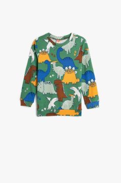 Koton Erkek Bebek Snoopy Sweatshirt Lisanslı Uzun Kollu Bisiklet Yaka Pamuklu Şardonlu