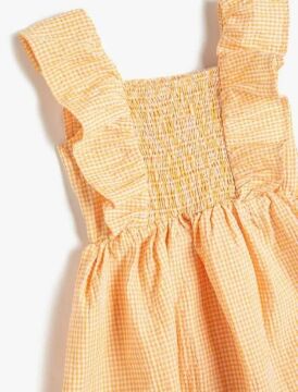 Koton Kız Bebek Elbise Fırfırlı Gipe Detaylı Pötikareli