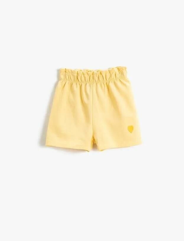 Koton Kız Bebek Basic Şort Beli Lastikli İşleme Detaylı Pamuklu