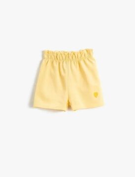 Koton Kız Bebek Basic Şort Beli Lastikli İşleme Detaylı Pamuklu