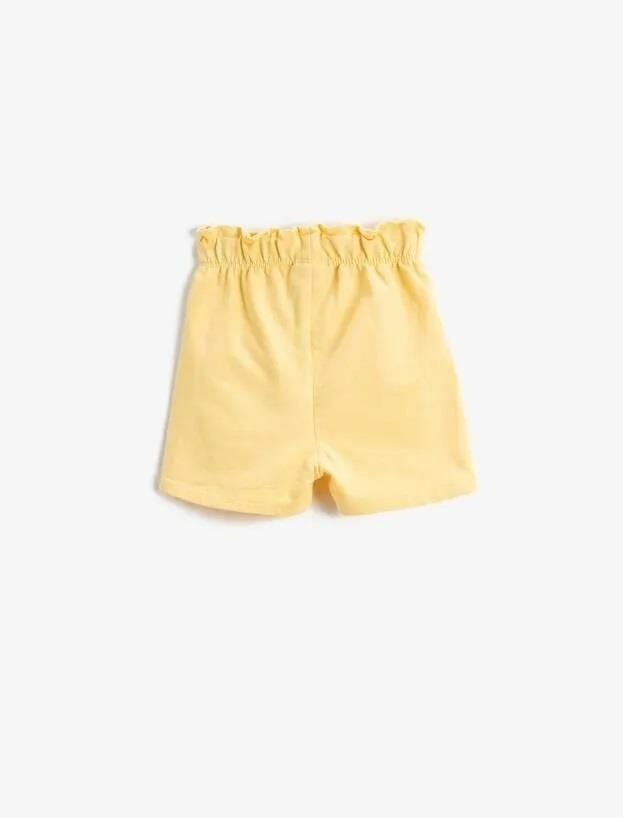 Koton Kız Bebek Basic Şort Beli Lastikli İşleme Detaylı Pamuklu