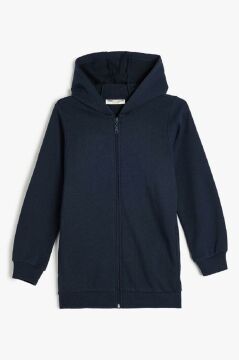 Koton Lacivert Çocuk Düz Sweatshirt