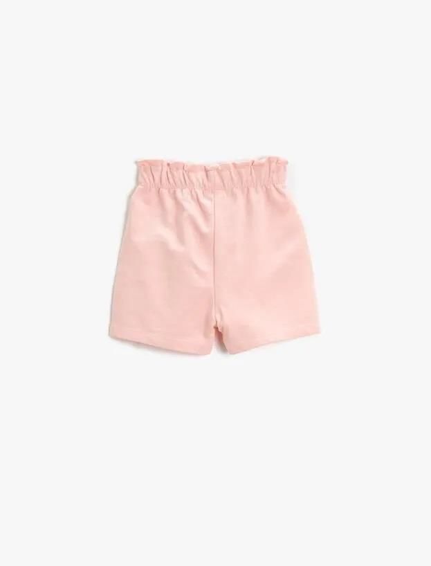 Koton Kız Bebek Basic Şort Beli Lastikli Pamuklu