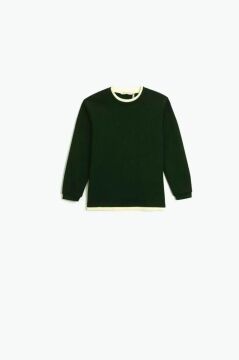 Koton Erkek Çocuk Basic Sweatshirt Bisiklet Yaka Uzun Kollu Yumuşak Dokulu Fitilli