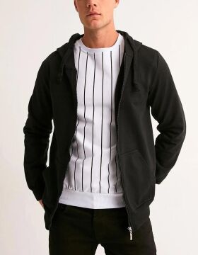 Hipatu 2 İp Şardonlu Fermuarlı Kapşonlu Oversize Sweatshırt Ceket