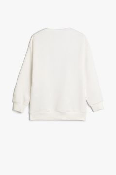 Koton Erkek Çocuk Sweatshirt Uzun Kollu Bisiklet Yaka Baskı Detaylı