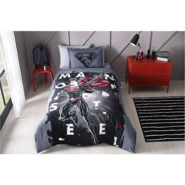 Özdilek Superman Steel Tek Kişilik Lisanslı Çocuk Nevresim Takımı - Gri