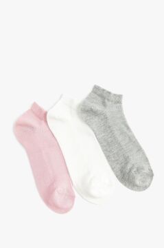 Koton Kadın Basic 3'lü Patik Çorap Seti Çok Renkli