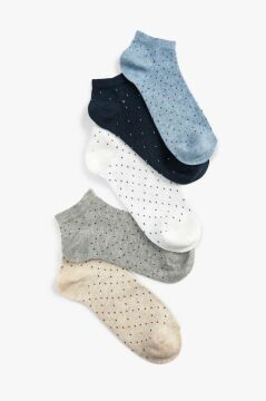 Koton Kadın Puantiyeli 5'li Patik Çorap Seti Çok Renkli