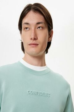 Koton Bisiklet Yaka Sweatshirt Slogan Baskılı Uzun Kollu Pamuklu