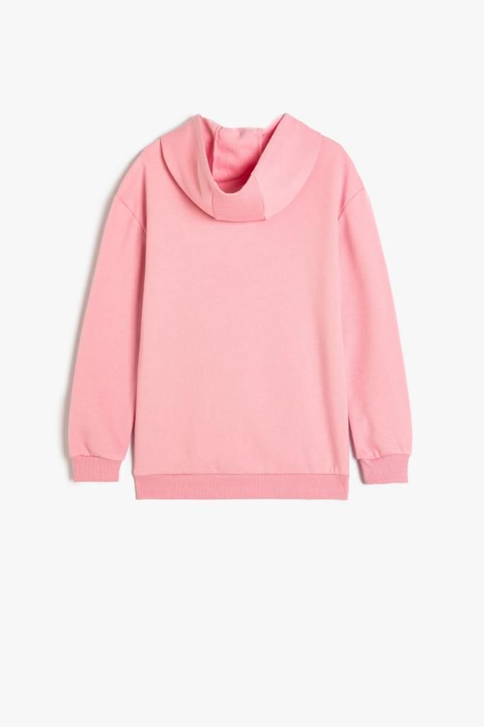 Koton Kız Çocuk Oversize Kapşonlu Sweatshirt Anime Baskılı Uzun Kollu