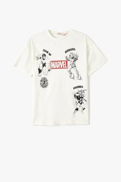 Koton Erkek Çocuk Marvel Tişört Lisanslı Kısa Kollu Bisiklet Yaka Pamuklu
