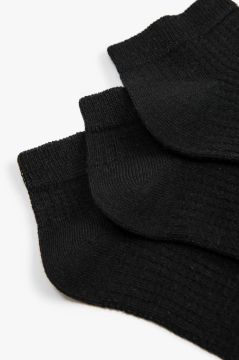 Koton Kadın Basic 3'lü Patik Çorap Seti Dokulu